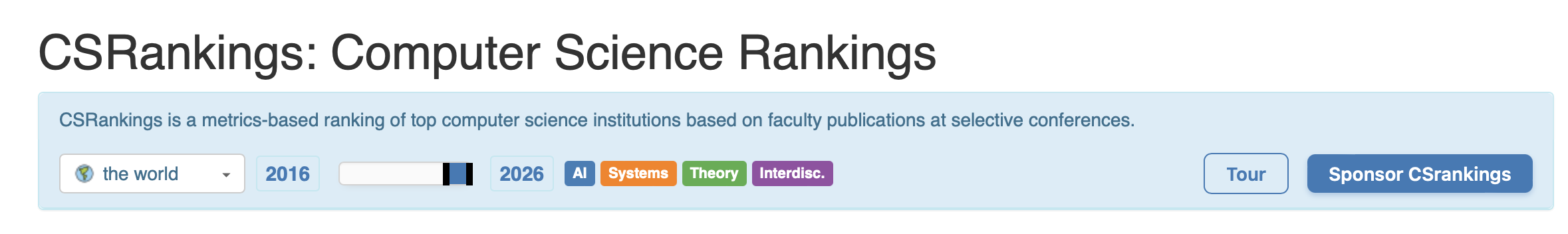 2026 CS Rankings全球计算机科学排名.jpg